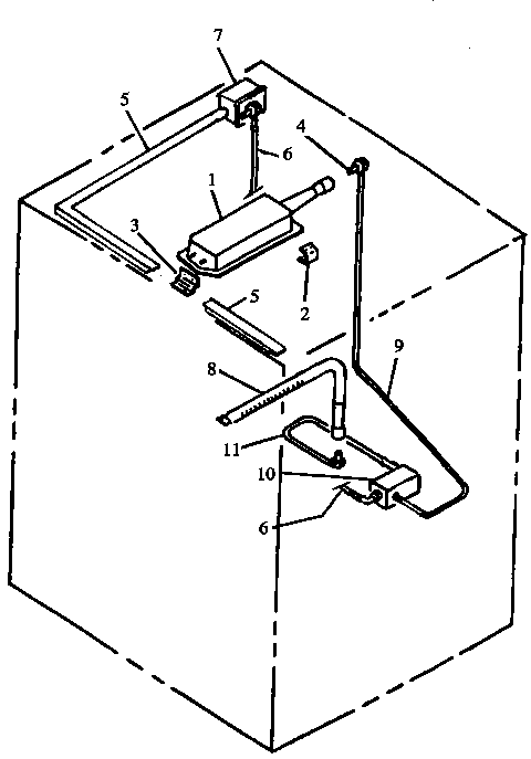 Caloric RSK3700UW-P1141253NW gas components diagram
