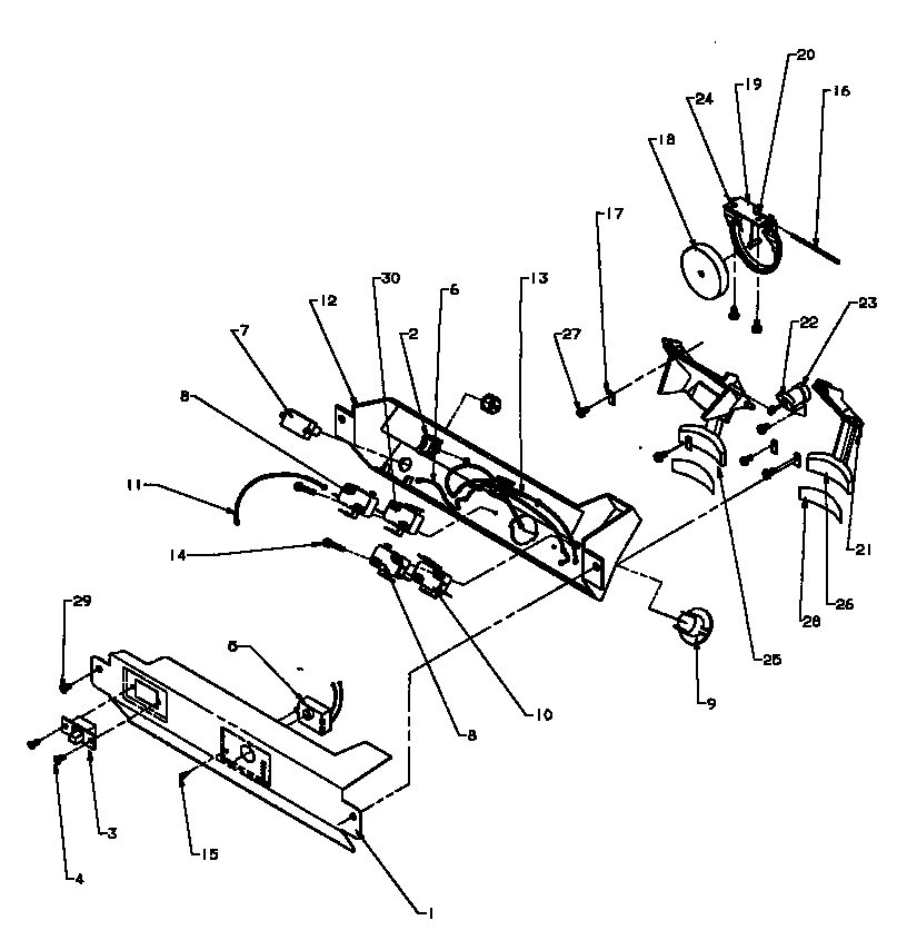 Amana SXD25NPW-P1162420WW ice and water cavity diagram