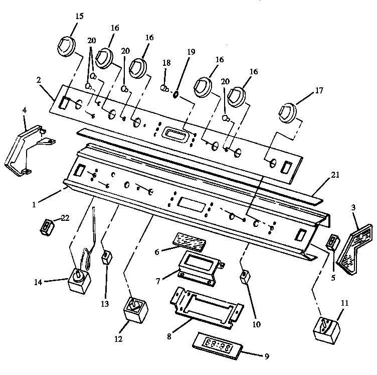 Modern Maid FDU2482WW-ALL control panel (fdu2482b/p1130613nb) (fdu2482d/all) (fdu2482ww/all) diagram