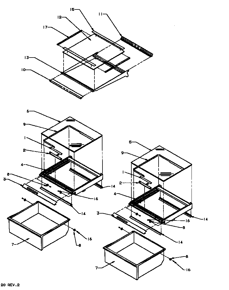 Amana SX19NL-P1168702WL refrigerator shelving and drawers (ss22nbl/p1162706wl) (ss22nbw/p1162706ww) (sx22ne/p1162703we) (sx22nl/p1162703wl) (sx22nw/p1162703ww) (sx25ne/p1162704we) (sx25ne/p1162708we) (sx25nl/p1162704wl) (sx25nl/p1162708wl) (sx25nw/p1162704ww) (sx25nw/p1162708ww) diagram