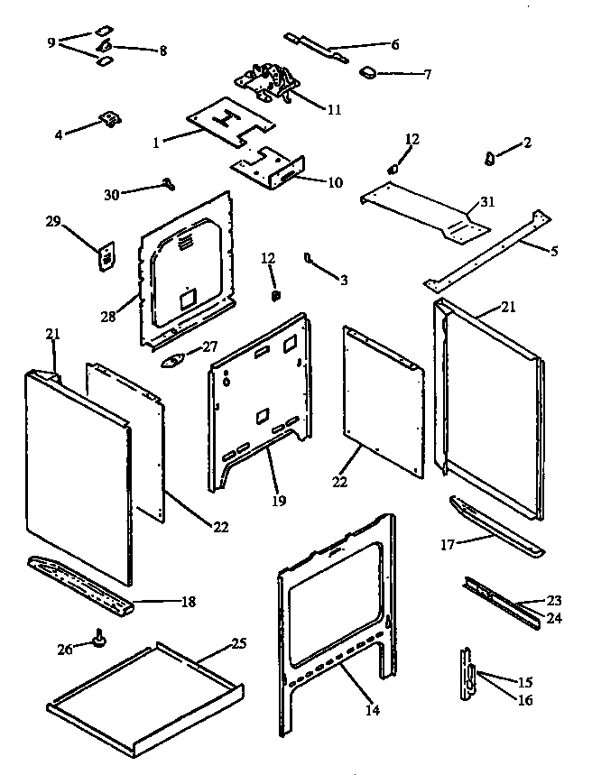 Amana ART660L-P1167302SL cabinet assembly diagram