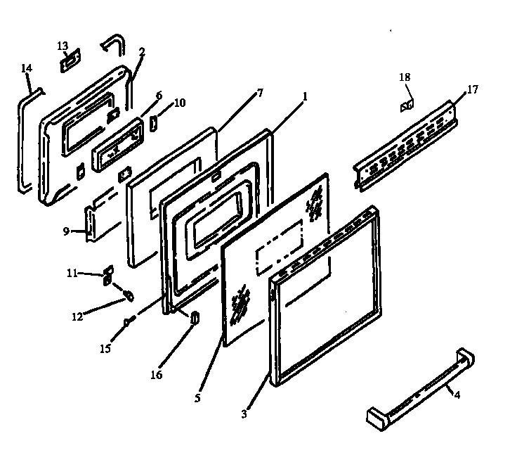 Amana ART660L-P1167302SL oven door diagram
