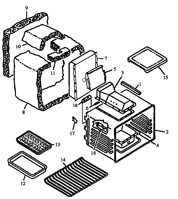 Amana AGS760WW-P1141251NWW oven assembly diagram
