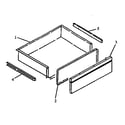Amana AGS760WW-P1141238N storage drawer assembly diagram