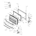Amana TA18R3W-P1158307WW freezer door assembly diagram