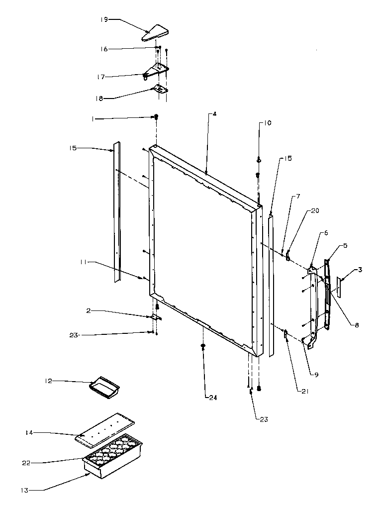 Amana BX20RE-P1161503WE refrigerator outer door diagram