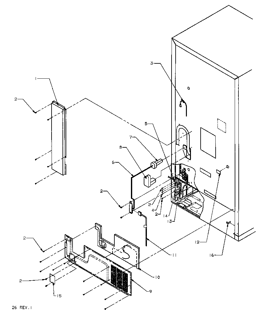 Amana BX20RE-P1161503WE cabinet back diagram