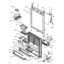 Amana TZ18R2G-P1181801WG refrigerator door (tz19r2e/p1181901we) (tz19r2l/p1181901wl) (tz19r2w/p1181901ww) diagram