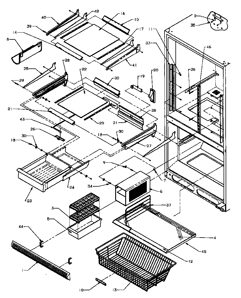 Amana BX22RW-P1161604WW refrigerator/freezer shelving (bz22r3e/p1183602we) (bz22r3l/p1183602wl) (bz22r3w/p1183602ww) (bz22re/p1161601we) (bz22re/p1161603we) (bz22rl/p1161601wl) (bz22rl/p1161603wl) (bz22rw/p1161601ww) (bz22rw/p1161603ww) diagram