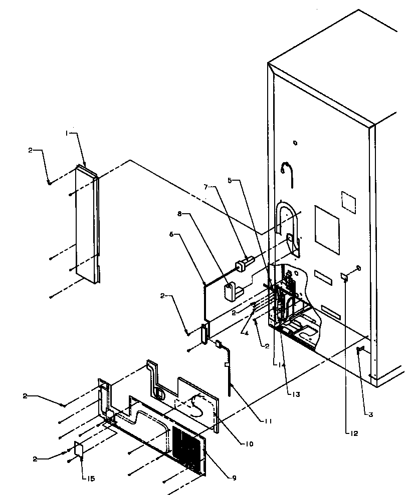 Amana BX22RW-P1161604WW cabinet back diagram