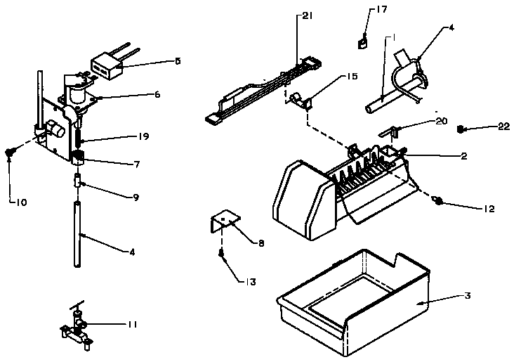 Amana BX22RW-P1161604WW ice maker diagram