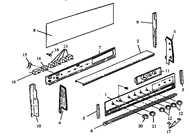 Caloric ESK37002WG/P1130949NW control panel parts (esf34002lg/p1130964nl) (esf34002lg/p1142613nlg) diagram