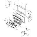 Amana TXI25R4W-P1185301WW freezer door assembly diagram