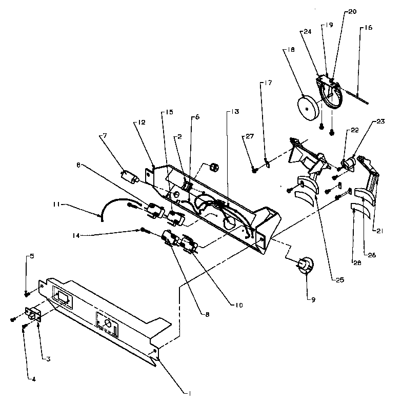 Amana SQD22NW-P1181301WW ice and water dispenser diagram
