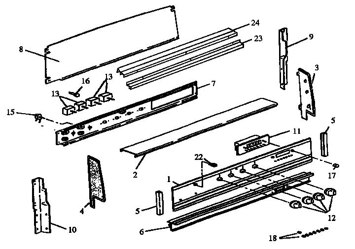 Caloric ESF32002W/P1130944NW control panel parts diagram