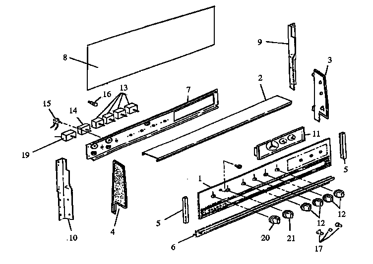 Caloric ESF32002W/P1130944NW control panel parts diagram
