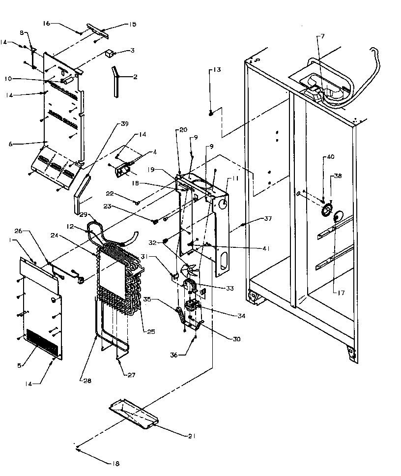 Amana SPD22NW-P1181306WW evaporator & air handling (spd22nl/p1181306wl) (spd22nw/p1181306ww) diagram
