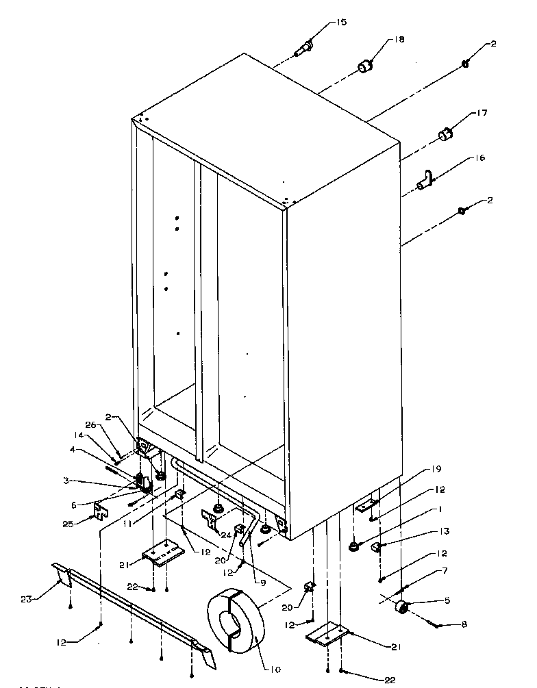 Amana SPD22NW-P1181306WW drain and rollers (spd22nl/p1181306wl) (spd22nw/p1181306ww) diagram
