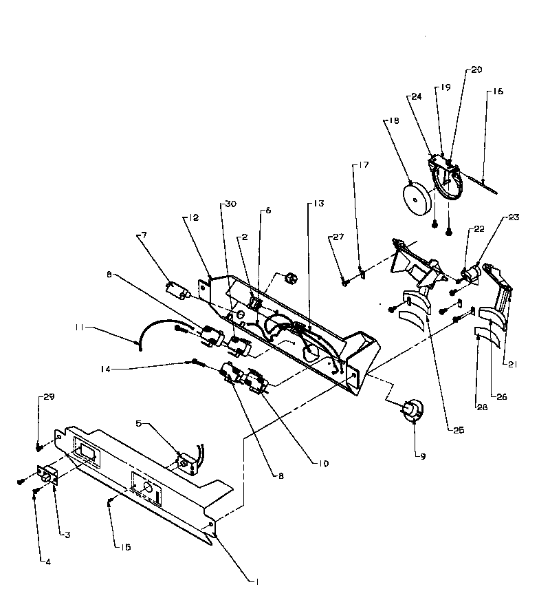 Amana SPD22NW-P1181306WW ice and water cavity (spd22nl/p1181306wl) (spd22nw/p1181306ww) diagram