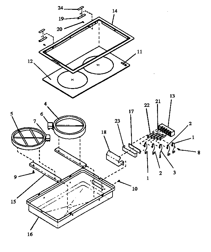Amana CARDS800WW/P1131922NWW cooktop (cc12hre/p1172301) (cc12hrw/p1172302) diagram