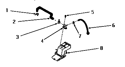 Speed Queen DA9000 water inlet & filler hose (starting #21n92780 thru 21r99117 diagram