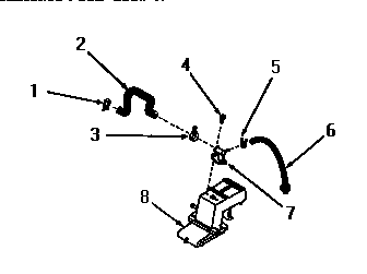 Speed Queen DA9000 water inlet and filler hose (starting # s11n287 & #21r99118 diagram