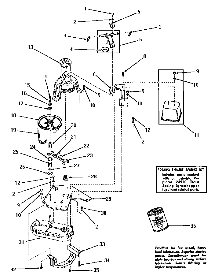 Speed Queen DA9000 xounterbalance weight, bracket and mounting plate diagram