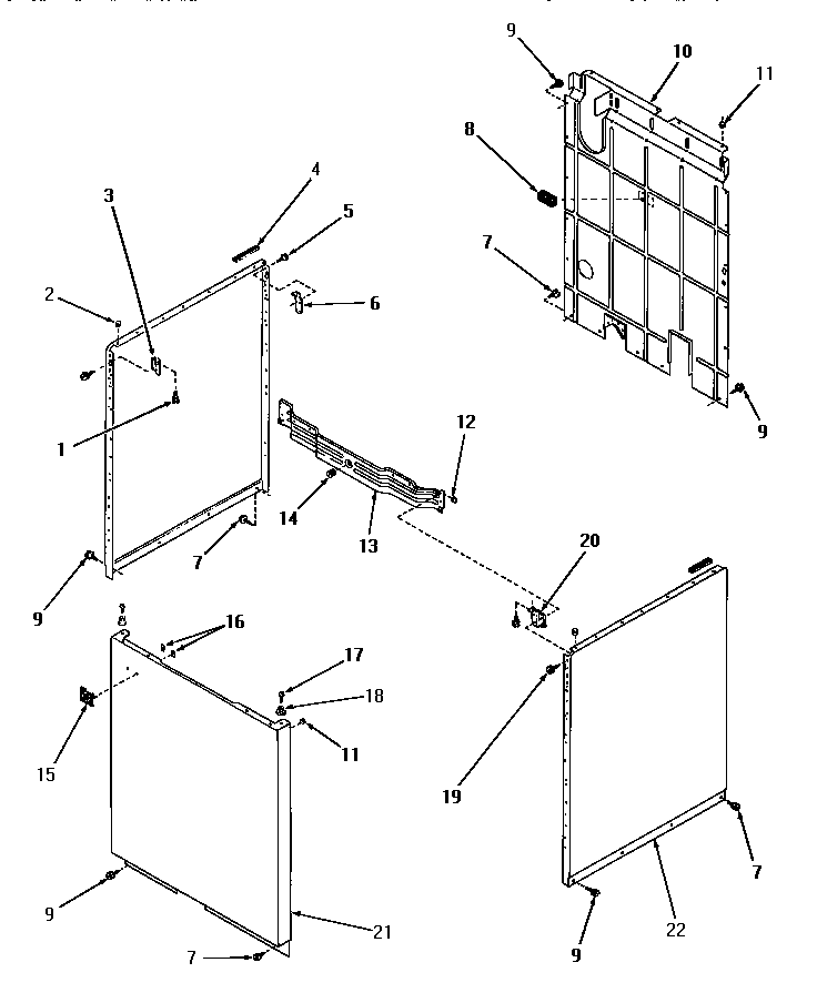 Speed Queen DA3691 panels diagram