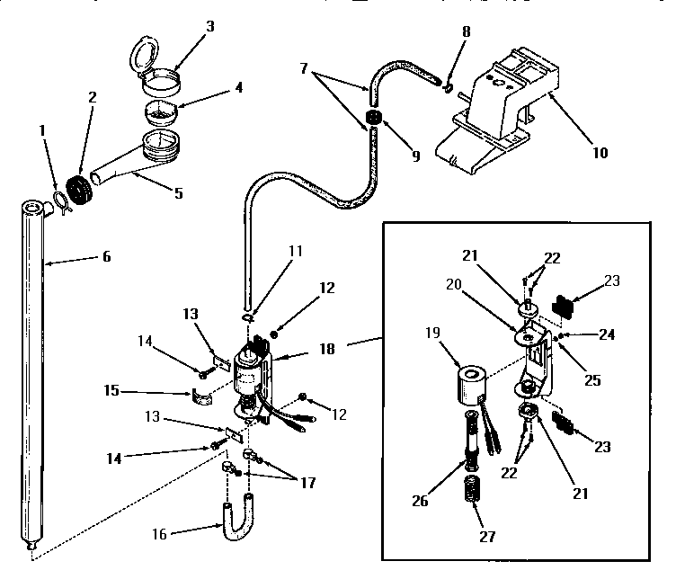 Speed Queen DA3691 bleach dispenser diagram