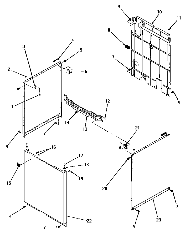 Speed Queen DA3201 panels diagram