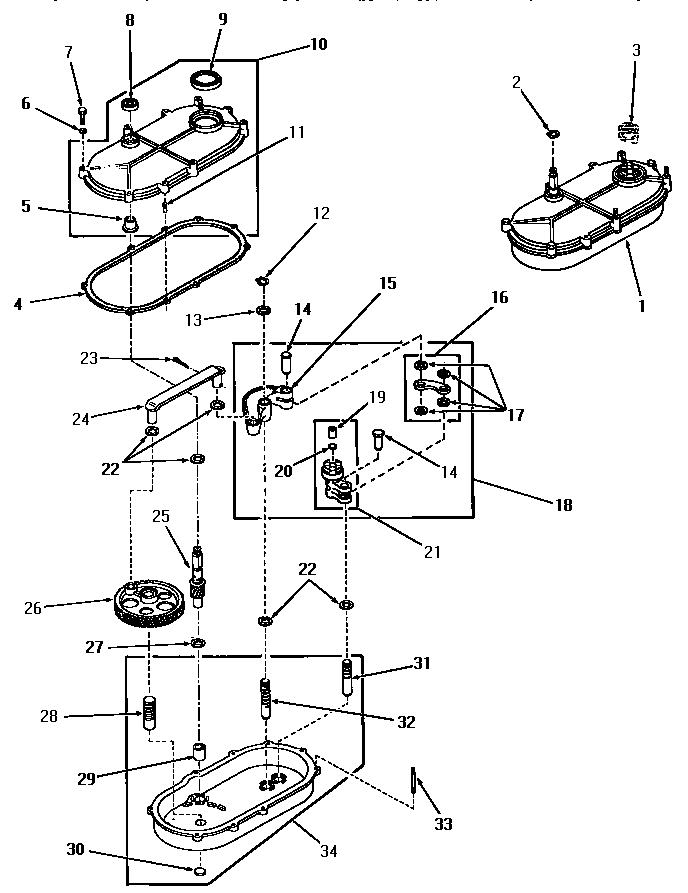 Speed Queen DA3201 transmission assembly diagram
