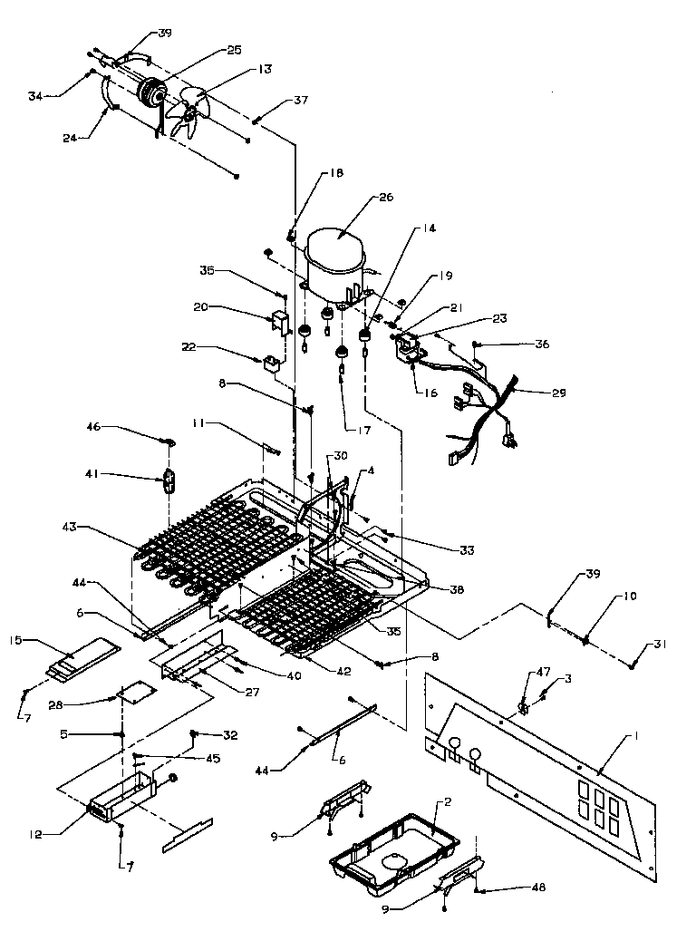 Amana SBI20QW-P1162905WW machine compartment diagram