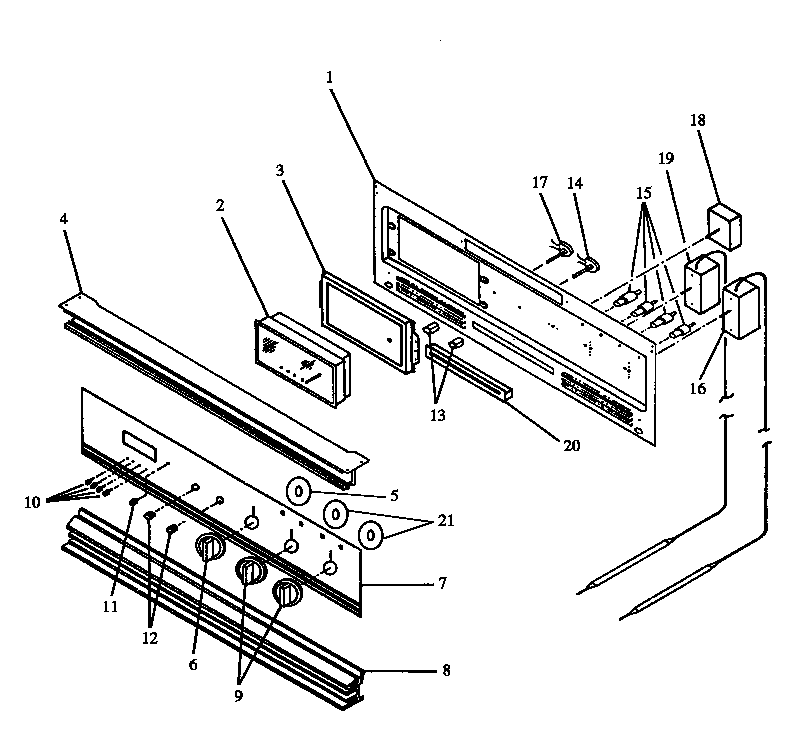 Amana AO27DGW1-P1132514N control panel diagram