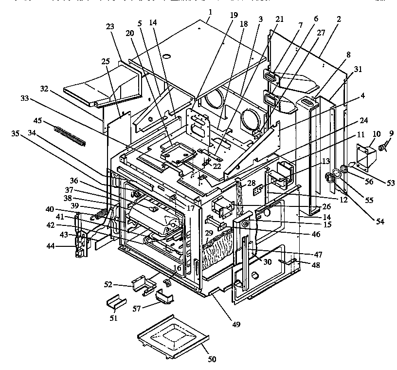 Amana AO27DGW1-P1132514N upper cabinet diagram