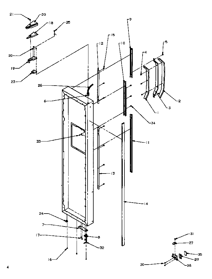 Amana SXDE27QE-P1162208WE freezer door diagram