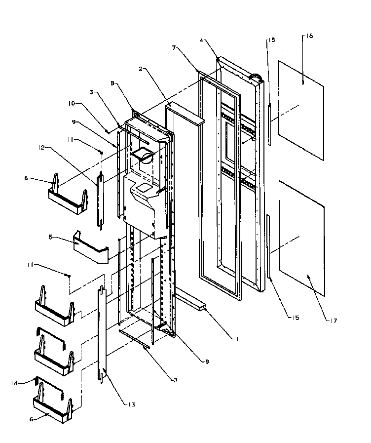 Amana SXD20Q2E-P1162508WE freezer door diagram