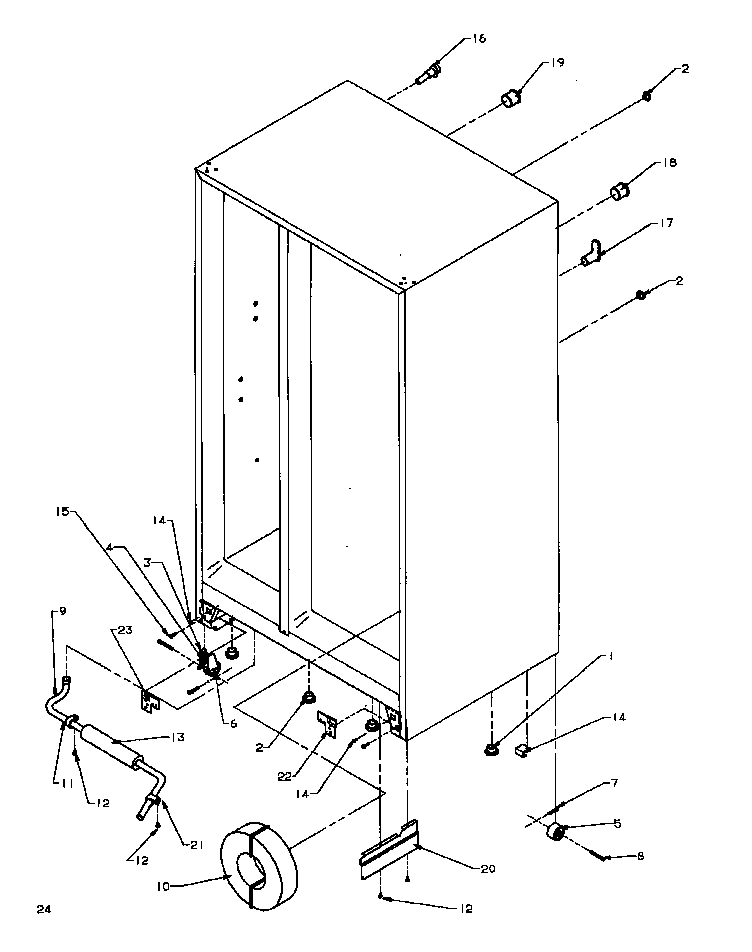 Amana SXD20Q2E-P1162508WE drain and rollers diagram