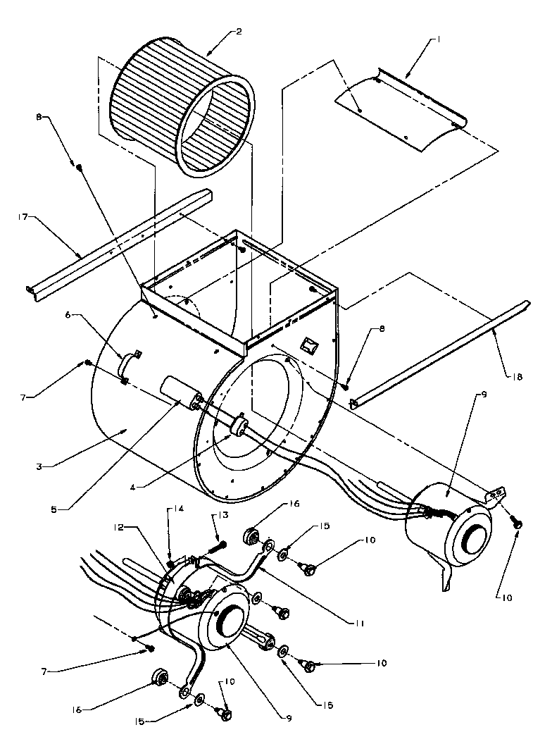 Amana BCA48TA002A/P1177206C blower assembly diagram
