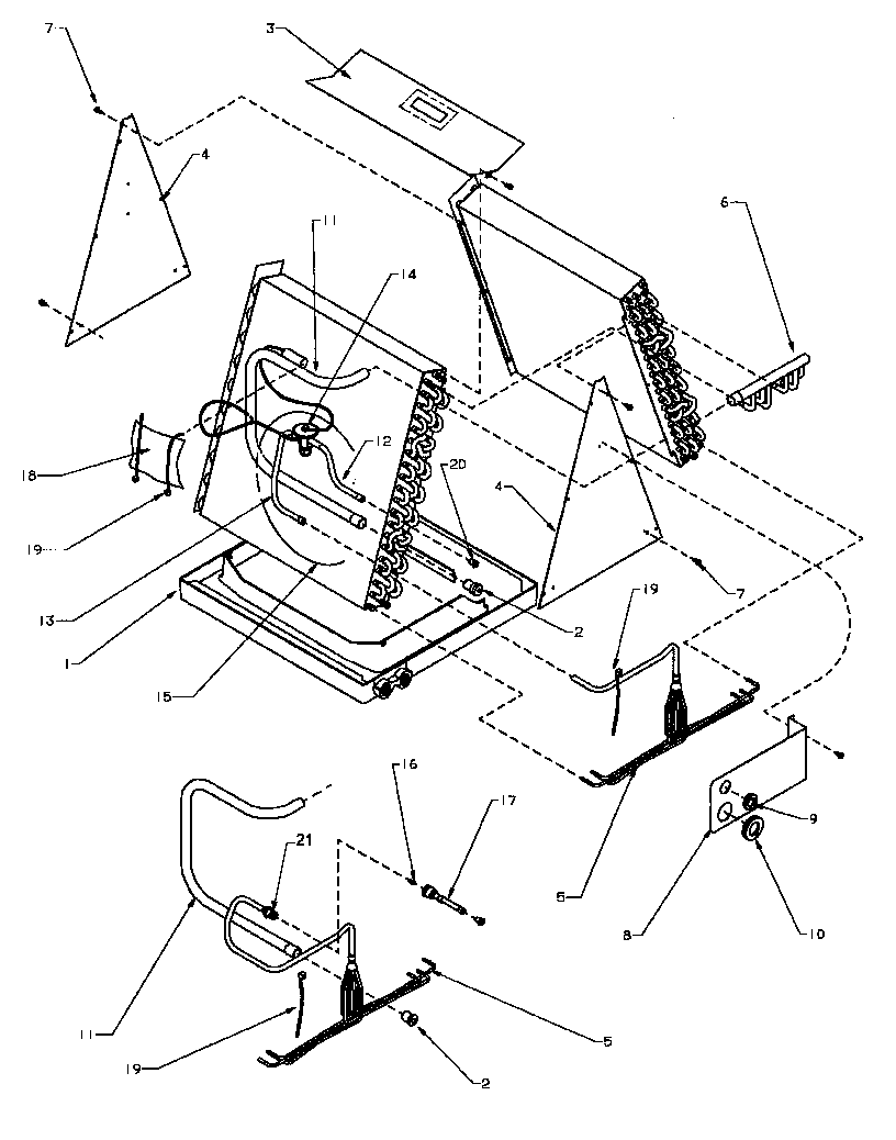 Amana CCA42TDB/P1178710C "a" coil assembly (cca18fua/p1111004c) (cca18tca/p1178601c) (cca18tcb/p1178701c) (cca18tua/p1124801c) (cca24tca/p1178602c) (cca24tcb/p1178702c) (cca24tua/p1124802c) (cca30fua/p1111005c) (cca30tca/p1178603c) (cca30tcb/p1178703c) (cca30tdb/p1178708c) (cca30 diagram