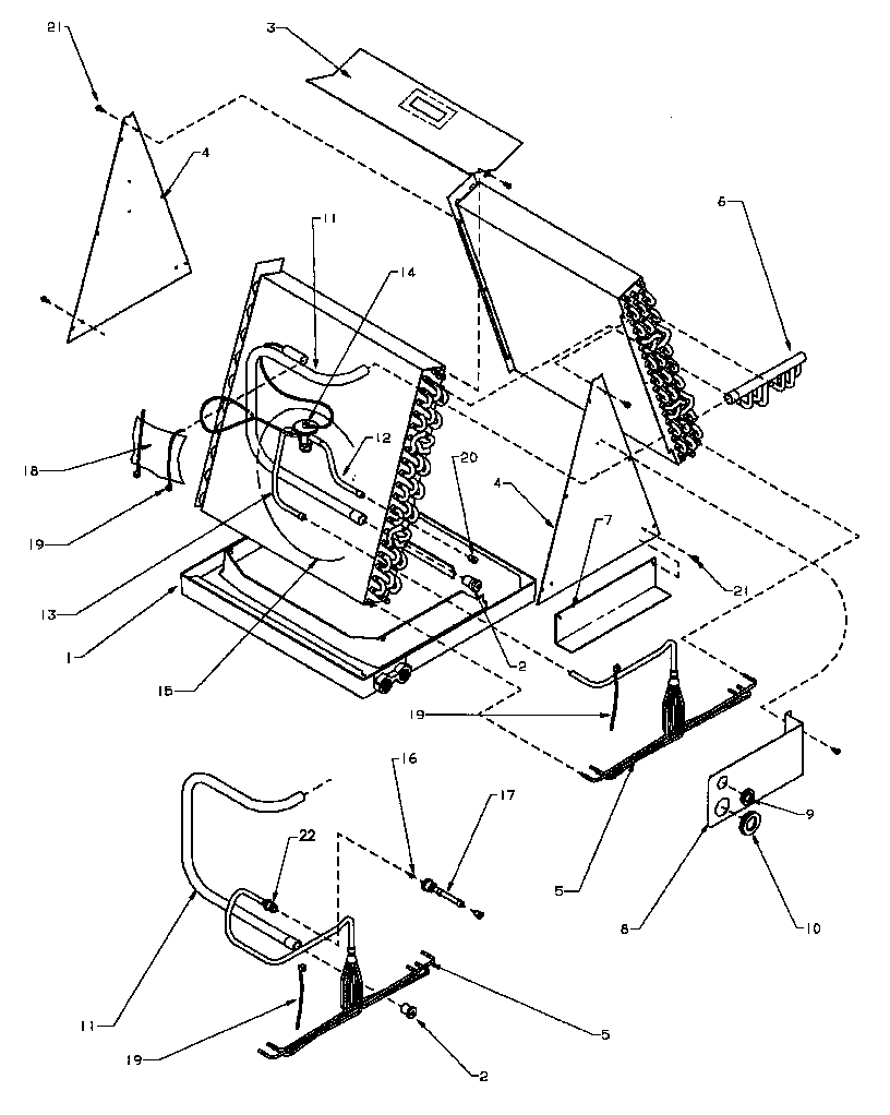 Amana CCA42TDB/P1178710C "a" coil assembly (cca42fua/p1111002c) (cca42tca/p1178605c) (cca42tcb/p1178705c) (cca42tdb/p1178710c) (cca42tua/p1124805c) (cca48tca/p1178606c) (cca48tcb/p1178706c) diagram