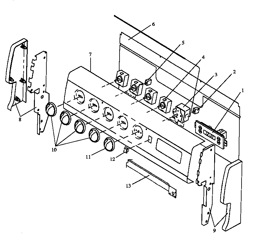 Amana CARR589L/P1142453NL backguard assembly diagram