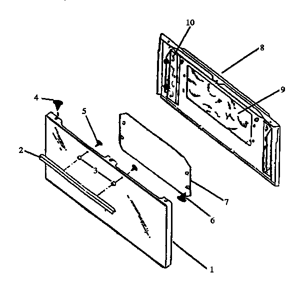 Caloric RBK24AA093M-P1142946NW oven door assembly diagram