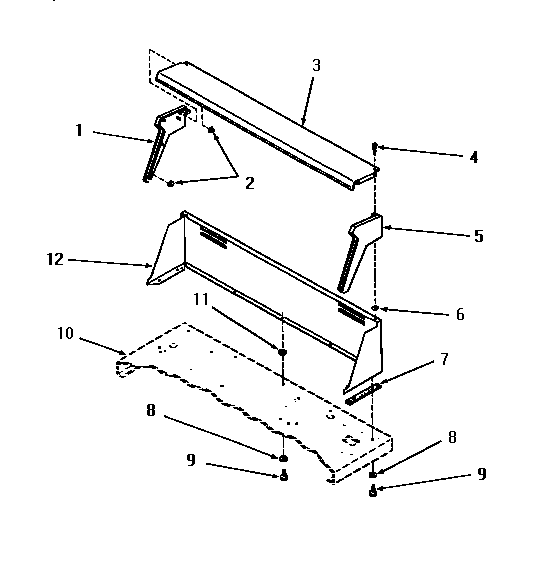 Speed Queen DG9031 control hood diagram