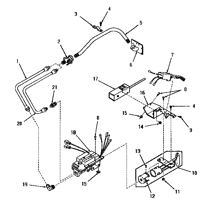 Speed Queen DG9031 automatic ignition burner diagram