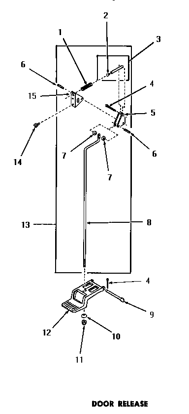 Speed Queen DG9031 door release diagram