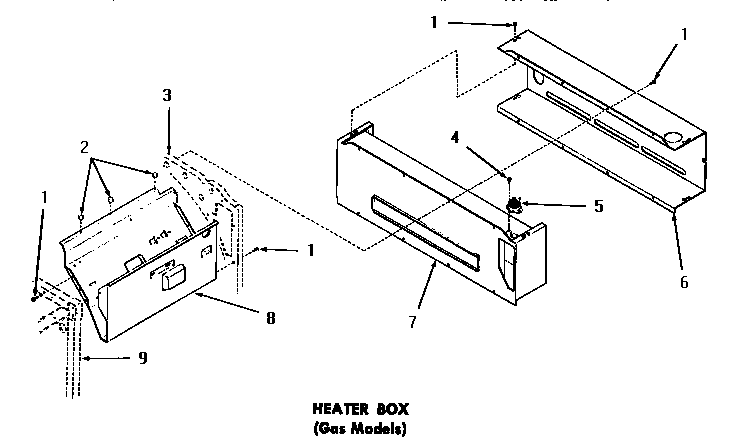 Speed Queen DG9031 heater box diagram
