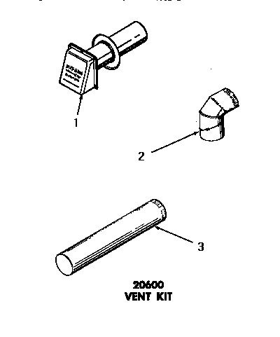 Speed Queen DG9031 20600 vent kit diagram