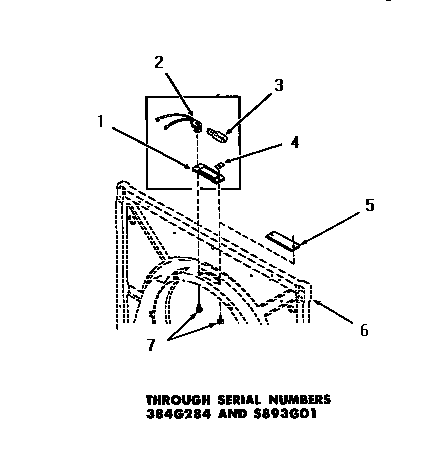 Speed Queen DE1021 drum light & cover plate diagram