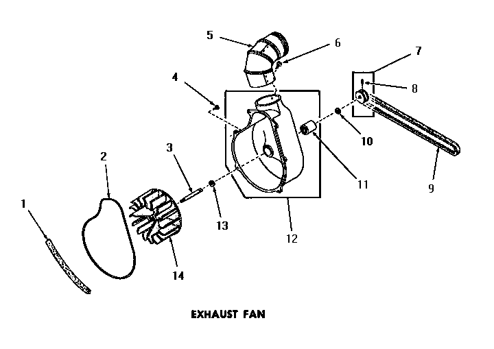 Speed Queen DE1021 exhaust fan diagram