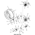 Speed Queen FE1020 motor, idler & belt diagram